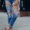 Southern Alternative Denim Karma Distressed Jeans (Dark Wash)