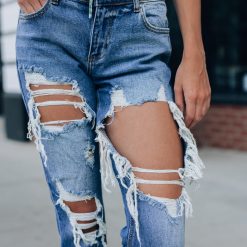 Southern Alternative Denim Karma Distressed Jeans (Dark Wash)
