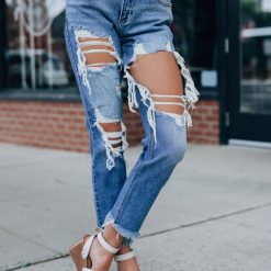 Southern Alternative Denim Karma Distressed Jeans (Dark Wash) 2 Southern Alternative Denim Karma Distressed Jeans (Dark Wash)