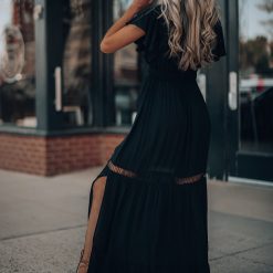 Southern Alternative Skylar Embroidered Maxi Dress (Black) 4 Southern Alternative Skylar Embroidered Maxi Dress (Black)