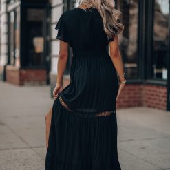 Southern Alternative Skylar Embroidered Maxi Dress (Black) 5 Southern Alternative Skylar Embroidered Maxi Dress (Black)