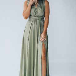 Southern Alternative Directions Multi Wrap Maxi Dress (Olive) Dresses 2 Southern Alternative Directions Multi Wrap Maxi Dress (Olive) Dresses