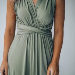 Southern Alternative Directions Multi Wrap Maxi Dress (Olive) Dresses 3 Southern Alternative Directions Multi Wrap Maxi Dress (Olive) Dresses