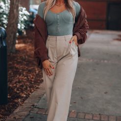 Southern Alternative Noelle Oversized Fleece Jacket (Brown) Clothing