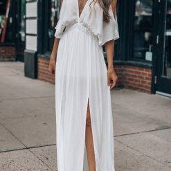 Southern Alternative Sonya Cold Shoulder Maxi Dress (Ivory) Dresses 2 Southern Alternative Sonya Cold Shoulder Maxi Dress (Ivory) Dresses