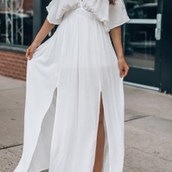 Southern Alternative Sonya Cold Shoulder Maxi Dress (Ivory) Dresses 3 Southern Alternative Sonya Cold Shoulder Maxi Dress (Ivory) Dresses