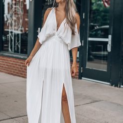 Southern Alternative Sonya Cold Shoulder Maxi Dress (Ivory) Dresses 4 Southern Alternative Sonya Cold Shoulder Maxi Dress (Ivory) Dresses