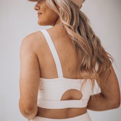 Southern Alternative Run My Way Leopard Sports Bra (Natural) Bralettes / Intimates