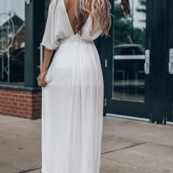Southern Alternative Sonya Cold Shoulder Maxi Dress (Ivory) Dresses 8 Southern Alternative Sonya Cold Shoulder Maxi Dress (Ivory) Dresses