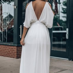 Southern Alternative Sonya Cold Shoulder Maxi Dress (Ivory) Dresses 9 Southern Alternative Sonya Cold Shoulder Maxi Dress (Ivory) Dresses