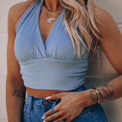 Southern Alternative Clothing Marina Halter Top (Ocean)