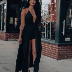 Southern Alternative Dresses Rhythm Romper Maxi Dress (Black)