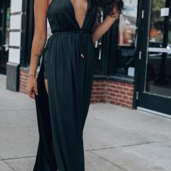 Southern Alternative Dresses Rhythm Romper Maxi Dress (Black)