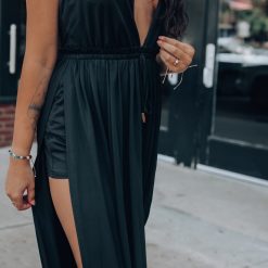 Southern Alternative Dresses Rhythm Romper Maxi Dress (Black)