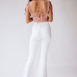 Southern Alternative Denim Set In Stone Bell Bottoms (White) 5 Southern Alternative Denim Set In Stone Bell Bottoms (White)