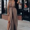 Southern Alternative Rhythm Romper Maxi Dress (Mocha)