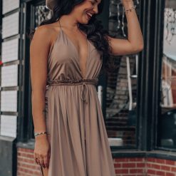 Southern Alternative Rhythm Romper Maxi Dress (Mocha) 2 Southern Alternative Rhythm Romper Maxi Dress (Mocha)