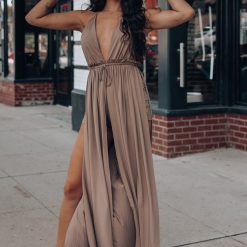 Southern Alternative Rhythm Romper Maxi Dress (Mocha) 4 Southern Alternative Rhythm Romper Maxi Dress (Mocha)
