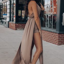 Southern Alternative Rhythm Romper Maxi Dress (Mocha) 5 Southern Alternative Rhythm Romper Maxi Dress (Mocha)