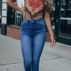 Southern Alternative Warm Nights Satin Scarf Top