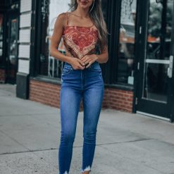 Southern Alternative Warm Nights Satin Scarf Top