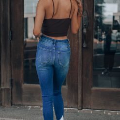 Southern Alternative Real Deal Lace Up Crop Top (Chocolate)