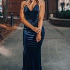 Southern Alternative Own The Night Velvet Maxi Dress (Navy) Clothing 5 Southern Alternative Own The Night Velvet Maxi Dress (Navy) Clothing