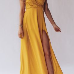 Southern Alternative Rome Lace Maxi Dress (Mustard) Dresses 2 Southern Alternative Rome Lace Maxi Dress (Mustard) Dresses