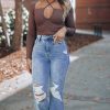 Southern Alternative Breezy Long Sleeve Halter Bodysuit