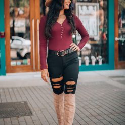 Southern Alternative Cool Horizons Bodysuit (Wine)