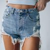 Southern Alternative Wait A Minute Denim Shorts (Medium Wash)