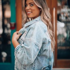 Southern Alternative Rumor Has It Distressed Denim Jacket Clothing