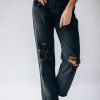 Southern Alternative Vibe Check Boyfriend Jeans (Black)