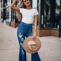 Southern Alternative Clothing Wild Love Distressed Bell Bottoms (Dark Wash) 2 Southern Alternative Clothing Wild Love Distressed Bell Bottoms (Dark Wash)