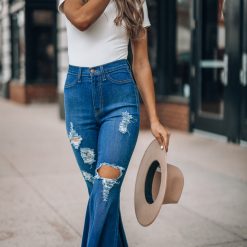 Southern Alternative Clothing Wild Love Distressed Bell Bottoms (Dark Wash) 5 Southern Alternative Clothing Wild Love Distressed Bell Bottoms (Dark Wash)