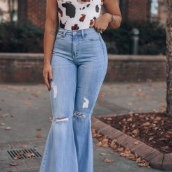 Southern Alternative Clothing Worst Behavior Distressed Bell Bottoms