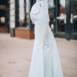 Southern Alternative Denim Rodeo Distressed Bell Bottoms (Light Wash)