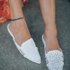 CCOCCI Monaco Woven Mules (White) Shoes