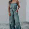 Southern Alternative Clothing Catalina Embroidered Jumpsuit (Olive)