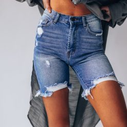Southern Alternative Lucy Distressed Shorts Denim