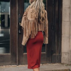 Southern Alternative Solange Ruched Dress (Rust) Dresses