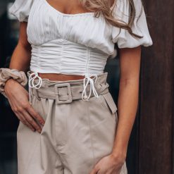 Southern Alternative Crop Tops Flirt With You Blouse (Ivory) 7 Southern Alternative Crop Tops Flirt With You Blouse (Ivory)