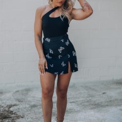 Southern Alternative Clothing Josie One Shoulder Bodysuit (Black)