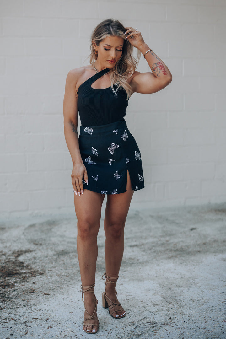 Southern Alternative Clothing Josie One Shoulder Bodysuit (Black) Southern Alternative Clothing Josie One Shoulder Bodysuit (Black)