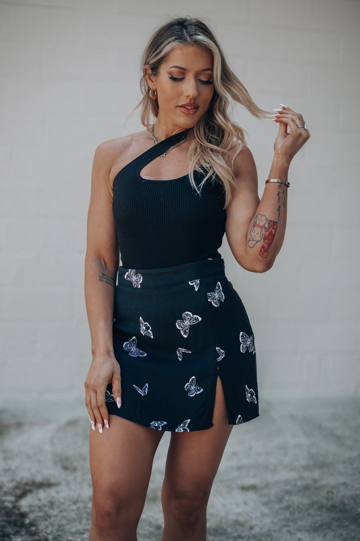 Southern Alternative Clothing Josie One Shoulder Bodysuit (Black) Southern Alternative Clothing Josie One Shoulder Bodysuit (Black)