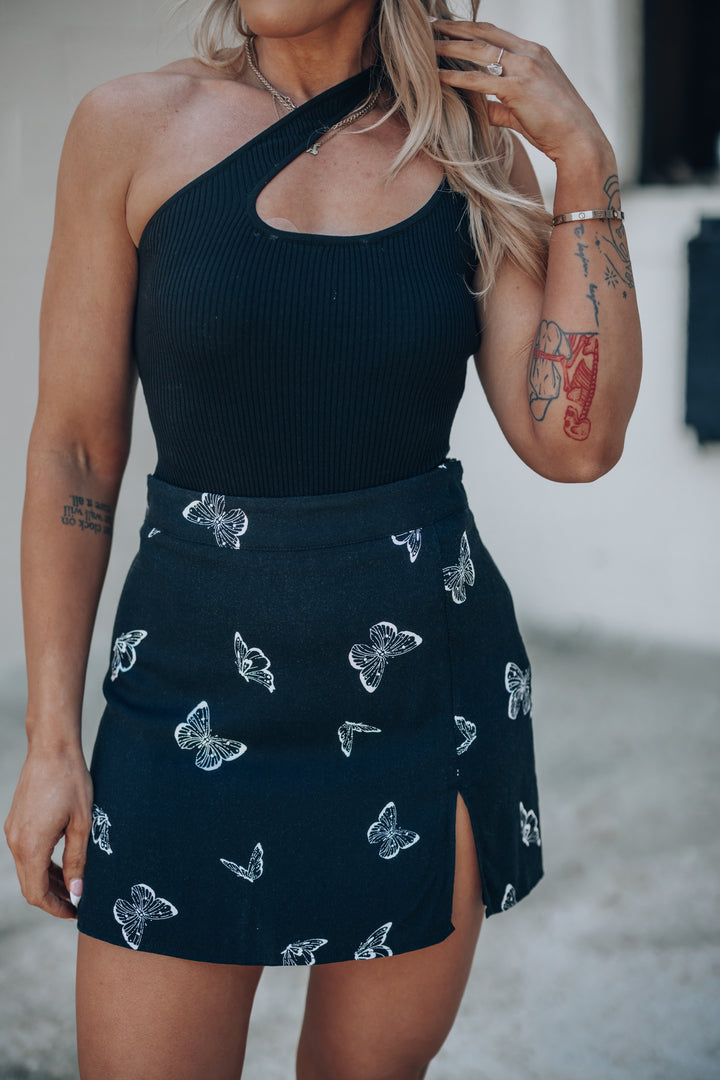 Southern Alternative Clothing Josie One Shoulder Bodysuit (Black) Southern Alternative Clothing Josie One Shoulder Bodysuit (Black)