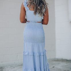 Southern Alternative Clothing East To West Smocked Skirt Set (Blue) 2 Southern Alternative Clothing East To West Smocked Skirt Set (Blue)