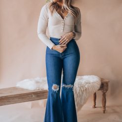 Southern Alternative Clothing Cool Horizons Ribbed Bodysuit (Nude)