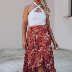 Southern Alternative Clothing Desert Floral Wrap Midi Skirt 9 Southern Alternative Clothing Desert Floral Wrap Midi Skirt