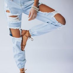 Southern Alternative 90's Babe Denim Joggers (Light Wash) Clothing 3 Southern Alternative 90's Babe Denim Joggers (Light Wash) Clothing